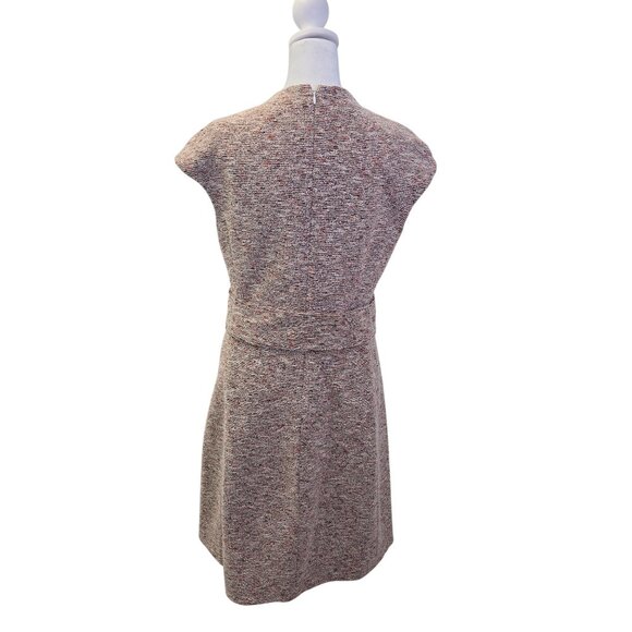 Theory Fancy Tweed Mod Belted Mini Shift Dress Size 8 - Picture 2 of 7